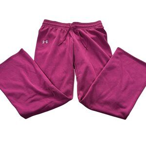 Under Armour Women's Pink Sweatpants Drawstring & Elastic Waist Size M